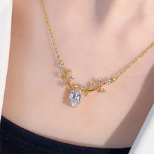 Load image into Gallery viewer, Elk Pendant Necklace Fashionable Creative Simple Diamond Chain Splicing Necklace Clavicle Chain Jewelry Accessory