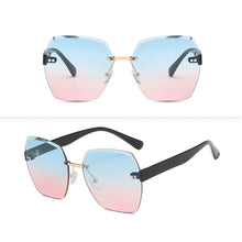 Load image into Gallery viewer, Frameless Cut Edge Sunglasses Dual Color Gradient Summer Beach Sunglasses Fashion Women's Windproof Driving Glasses