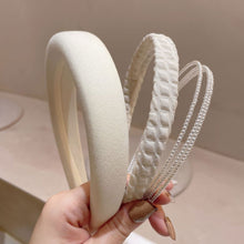 Load image into Gallery viewer, Women Lace Pearls Hair Hoop Hair Compression Headband All-match Temperament Simple Headband Hair Accessories