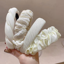 Load image into Gallery viewer, Women Lace Pearls Hair Hoop Hair Compression Headband All-match Temperament Simple Headband Hair Accessories