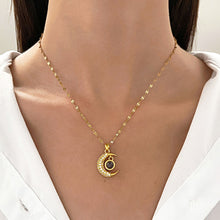 Load image into Gallery viewer, Diamond Moon Projection Necklace In 100 Languages I Love You Couple Necklace Birthday Gift Women Elegant Necklace