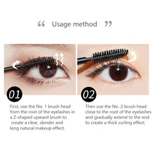 Load image into Gallery viewer, 2 in 1 Long Lasting Mascara Waterproof Sweatproof Non-smudging Slender Dense Curling Mascara Eyelash Makeup