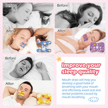 Load image into Gallery viewer, Children Adult Mouth Breathing Correction Stickers Anti-snoring Improving Mouth Breathing Mouth Strips Sleeping Care