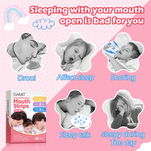 Load image into Gallery viewer, Children Adult Mouth Breathing Correction Stickers Anti-snoring Improving Mouth Breathing Mouth Strips Sleeping Care