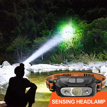 Load image into Gallery viewer, Outdoor Intelligent Sensor Headlight Built-In Lithium Battery USB Charging LED Headlight Waterproof Night Riding Fishing Running Equipment