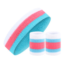 Load image into Gallery viewer, Fashion Unisex Sweat Absorption Sports Towel Headband Wrist Strap Set Fitness Running Basketball Yoga Antiperspirant Headband Anti-Wrist Strap Sports Protective Equipment