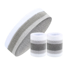Load image into Gallery viewer, Fashion Unisex Sweat Absorption Sports Towel Headband Wrist Strap Set Fitness Running Basketball Yoga Antiperspirant Headband Anti-Wrist Strap Sports Protective Equipment