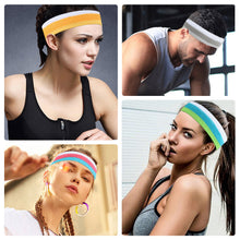 Load image into Gallery viewer, Fashion Unisex Sweat Absorption Sports Towel Headband Wrist Strap Set Fitness Running Basketball Yoga Antiperspirant Headband Anti-Wrist Strap Sports Protective Equipment