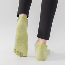 Load image into Gallery viewer, Women Five-Finger Yoga Socks Cotton Non-Slip Breathable Heel Lift Embroidery Backless Sports Toe Socks Fitness Pilates Ballet Equipment