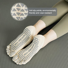 Load image into Gallery viewer, Five-Finger Interlace Yoga Socks Professional Cotton Exercise Short Socks Pilates Ballet Silicone Non-Slip Fitness Equipment