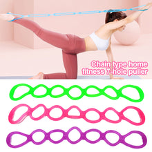 Load image into Gallery viewer, 7-Hole Puller Home Fitness Chain Elastic Belt Open Shoulder Beauty Back Expansion Chest Relaxation Shoulder Neck Yoga Silicone Stretch Resistance Belt Portable Gym Equipment