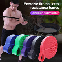 Load image into Gallery viewer, Latex Tpe Fat Burning Build Muscle Shape Resistance Band Exercise Fitness Strength Training Elastic Band Pull-Up Squat Yoga Pilates Weight Rally Circle