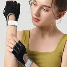 Load image into Gallery viewer, Professional Sports Gloves Women Outdoor Cycling Fitness Lifting Anti-Slip Wear High Elastic Silicone Shock Absorbing Half Finger Gloves