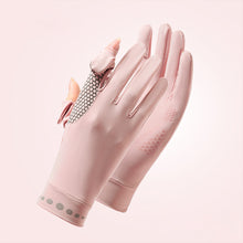 Load image into Gallery viewer, Summer Women's Sunscreen Gloves Flip Finger Anti-Slip Ice Silk Breathable Driving Riding Outdoor UV Protection Gloves