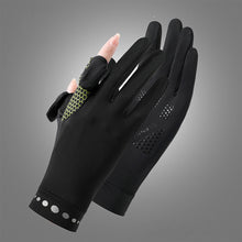 Load image into Gallery viewer, Summer Women's Sunscreen Gloves Flip Finger Anti-Slip Ice Silk Breathable Driving Riding Outdoor UV Protection Gloves