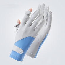 Load image into Gallery viewer, Summer Women's Sunscreen Gloves Flip Finger Anti-Slip Ice Silk Breathable Driving Riding Outdoor UV Protection Gloves