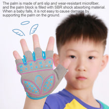 Load image into Gallery viewer, 1 Pair Children's Professional Sports Gloves Riding Balance Bike Skateboard Climbing Half Finger Gloves Breathable Shock Absorbent Non-Slip Outdoor Sports Equipment 2-10 Years