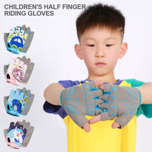 Load image into Gallery viewer, 1 Pair Children's Professional Sports Gloves Riding Balance Bike Skateboard Climbing Half Finger Gloves Breathable Shock Absorbent Non-Slip Outdoor Sports Equipment 2-10 Years
