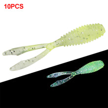 Load image into Gallery viewer, 10PCS Lure Twin-Tail Soft Bait Root Fishing Micro Objects Fork Tail Bait PVC With Glitter Bionic Bait 3.5CM/0.4G Fishing Equipment