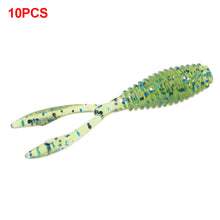 Load image into Gallery viewer, 10PCS Lure Twin-Tail Soft Bait Root Fishing Micro Objects Fork Tail Bait PVC With Glitter Bionic Bait 3.5CM/0.4G Fishing Equipment