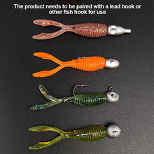 Load image into Gallery viewer, 10PCS Lure Twin-Tail Soft Bait Root Fishing Micro Objects Fork Tail Bait PVC With Glitter Bionic Bait 3.5CM/0.4G Fishing Equipment