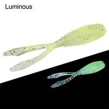 Load image into Gallery viewer, 10PCS Lure Twin-Tail Soft Bait Root Fishing Micro Objects Fork Tail Bait PVC With Glitter Bionic Bait 3.5CM/0.4G Fishing Equipment