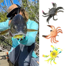 Load image into Gallery viewer, 10CM/40G Simulation Single Hook Crab Bait Deep Sea Fishing Long Cast Bottom Luminous Lure Bionic Bait Fishing Accessories