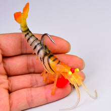 Load image into Gallery viewer, 6G/13G/19G Silicone Luminous Five Section Soft Shrimp Bait With Lead Drop Simulation Broken Section Shrimp Bait Fishing Accessories