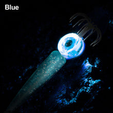Load image into Gallery viewer, 2# Hook Multi-Color LED Lure Light Squid Style With Umbrella Hook Electroluminescent Underwater Fishing Light