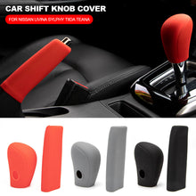 Load image into Gallery viewer, Silicone Car Case Gear Head Shift Collars Shift Knob Grips Cover Shift Lever Decoration Cover Accessories For Nissan LIVINA SYLPHY TIIDA TEANA