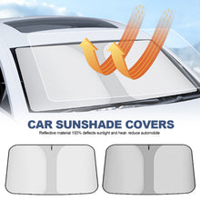 Load image into Gallery viewer, 134x128cm/142x132cm Car Front Window Curtains UV Refletive Protection Windshield Sun Shade Cover Sun Visor Foldable For Vehicle Summer Cooling