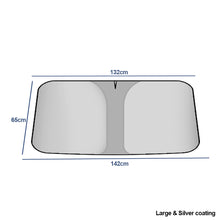 Load image into Gallery viewer, 134x128cm/142x132cm Car Front Window Curtains UV Refletive Protection Windshield Sun Shade Cover Sun Visor Foldable For Vehicle Summer Cooling