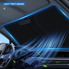 Load image into Gallery viewer, 134x128cm/142x132cm Car Front Window Curtains UV Refletive Protection Windshield Sun Shade Cover Sun Visor Foldable For Vehicle Summer Cooling