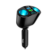 Load image into Gallery viewer, Car Cigarette Lighter Socket Splitter Blue Atmosphere Light PD QC3.0 2 USB Charger C Ports For Mobile Phone DVR Charging 12V-24V