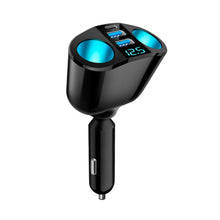 Load image into Gallery viewer, Car Cigarette Lighter Socket Splitter Blue Atmosphere Light PD QC3.0 2 USB Charger C Ports For Mobile Phone DVR Charging 12V-24V