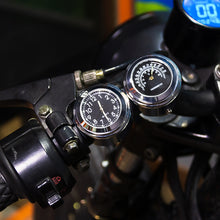 Load image into Gallery viewer, Motorcycle Handlebar Clock Thermometer Luminous Dial Clock 22-25mm Motorbike Handlebar Mount For Yamaha Kawasaki Accessories