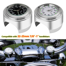 Load image into Gallery viewer, Motorcycle Handlebar Clock Thermometer Luminous Dial Clock 22-25mm Motorbike Handlebar Mount For Yamaha Kawasaki Accessories