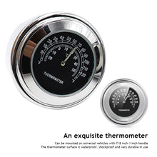 Load image into Gallery viewer, 22-25mm Motorcycle Motorbike Handlebar Thermometer Fit For Harley Honda Yamaha Motorcycle Ornament Quartz Clock