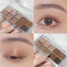 Load image into Gallery viewer, 10 Colors Eyeshadow Palette Portable Fine Powder Texture Matte Pearlescent Eyeshadow Palette Long-lasting Eye Makeup Cosmetics