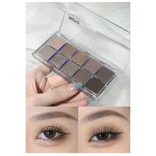 Load image into Gallery viewer, 10 Colors Eyeshadow Palette Portable Fine Powder Texture Matte Pearlescent Eyeshadow Palette Long-lasting Eye Makeup Cosmetics