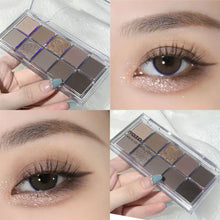 Load image into Gallery viewer, 10 Colors Eyeshadow Palette Portable Fine Powder Texture Matte Pearlescent Eyeshadow Palette Long-lasting Eye Makeup Cosmetics