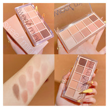 Load image into Gallery viewer, 10 Colors Eyeshadow Palette Portable Matte Pearlescent Eyeshadow Palette Long-lasting Eye Makeup Cosmetics