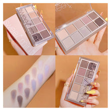 Load image into Gallery viewer, 10 Colors Eyeshadow Palette Portable Matte Pearlescent Eyeshadow Palette Long-lasting Eye Makeup Cosmetics