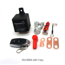 Load image into Gallery viewer, 12V/24V 120A 200A 250A Car Battery Switch Wireless Relay Integrated Remote Control Disconnect Cut Off Isolator Master Switches