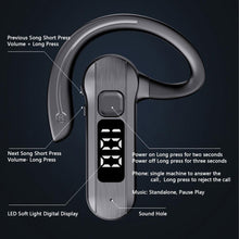 Load image into Gallery viewer, IPX5 Bluetooth 5.2 Wireless Business Headset 20 hours Long battery life Large capacity single-sided headset with microphone