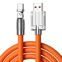 Load image into Gallery viewer, Type C Data Line 120w Fast Charging 6A 180 Rotating Ultra Fast Charging Line For Huawei Samsung Millet Bold Lengthened Silicone