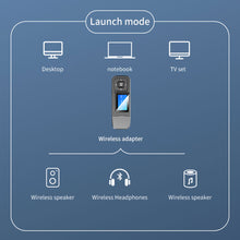 Load image into Gallery viewer, 5-IN-1 USB Dongle Bluetooth 5.0 Audio Receiver Transmitter With LCD Display Mini 3.5mm AUX RCA Wireless Adapter With MIC For TV