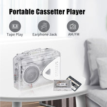 Load image into Gallery viewer, Cassette Capture Tape Player Speaker Or Wired Earphone Play With AM FM Radio Function