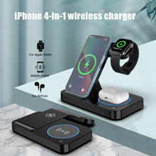 Load image into Gallery viewer, 4 in 1 Foldable Wireless Charging Station For iPhone 14 13 12 Apple Watch 7/6 For Samsung Galaxy Watch Chargers 4/3 S22 S21