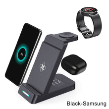 Load image into Gallery viewer, 30W 3 in 1 Wireless Charger Stand Fast Charging Dock Station For iPhone 11 12 13 14 Samsung S22 S21 Galaxy Apple Watch 8 7 6